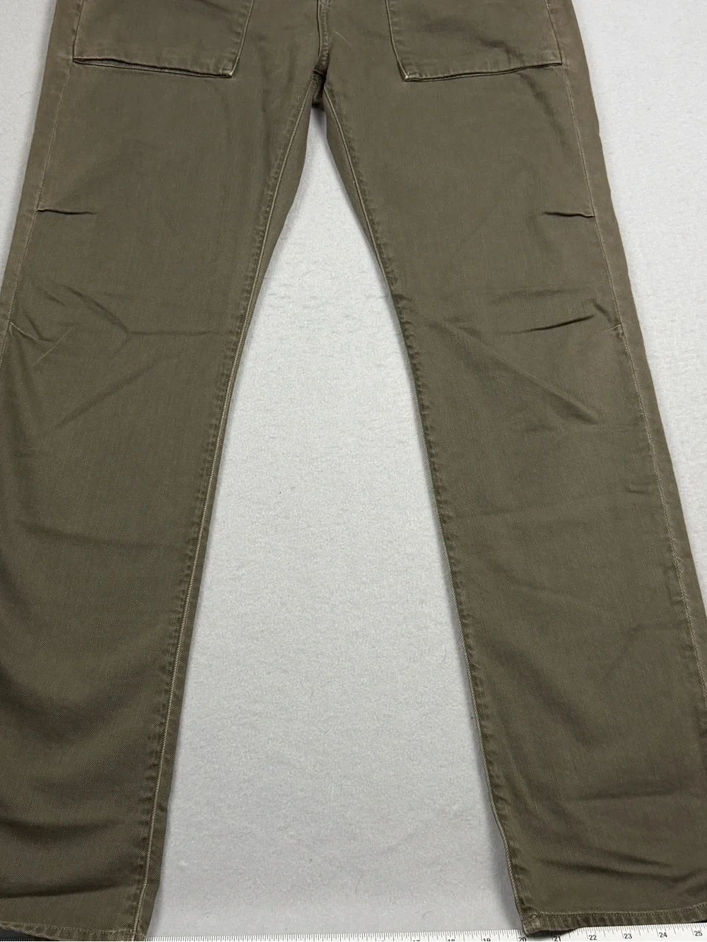 J Brand Mens Olive Green Jeans 32x33 Straight Leg 5 Pocket Denim